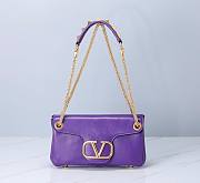 Valentino Garavani Stud Sign purple leather bag - 1