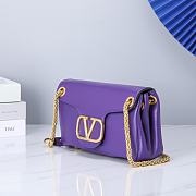 Valentino Garavani Stud Sign purple leather bag - 6