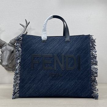 Fendi tote dark denim bag