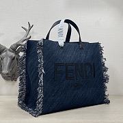 Fendi tote dark denim bag - 2