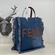 Fendi tote small denim bag - 4