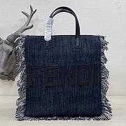 Fendi tote small dark denim bag - 1