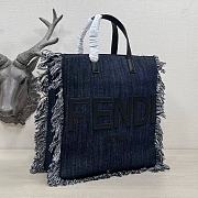 Fendi tote small dark denim bag - 5