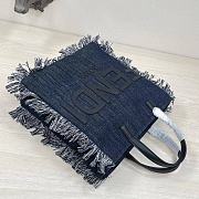 Fendi tote small dark denim bag - 3