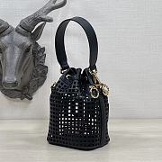 Fendi MON TRESOR net black leather bag - 6