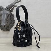 Fendi MON TRESOR net black leather bag - 5