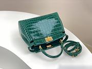 Fendi Peekaboo crocodile leather hand bag - 5