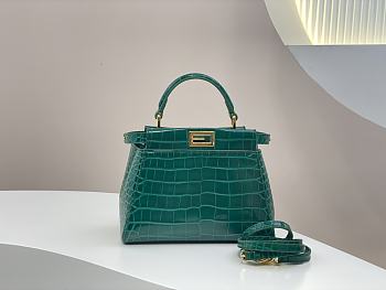 Fendi Peekaboo crocodile leather hand bag