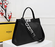 Fendi Silver Black Peekaboo X-lite Tote Bag - 4