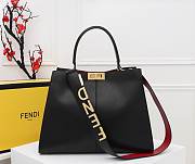 Fendi Gold Black Peekaboo X-lite Tote Bag - 1