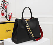 Fendi Gold Black Peekaboo X-lite Tote Bag - 2