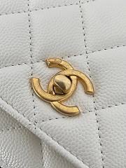 Chanel Woc double chain white leather bag - 2