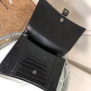 Balenciaga Medium Hourglass Top Handle Crocodile Leather Bag - 5