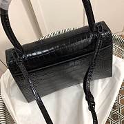 Balenciaga Medium Hourglass Top Handle Crocodile Leather Bag - 4