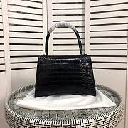 Balenciaga Medium Hourglass Top Handle Crocodile Leather Bag - 3