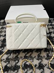 Chanel 22A Quilted Mini Vanity White Bag - 3