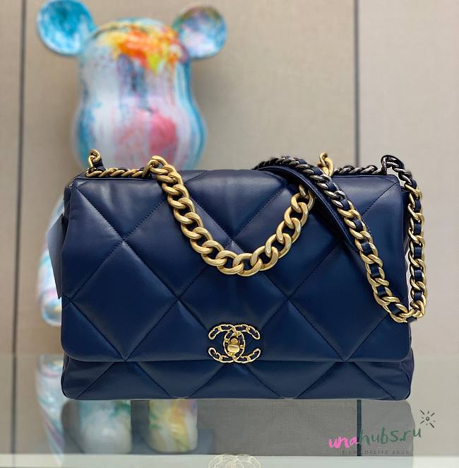 Chanel 19 Flap Large Blue Bag - 1