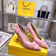 Fendi pink FF heels  - 2