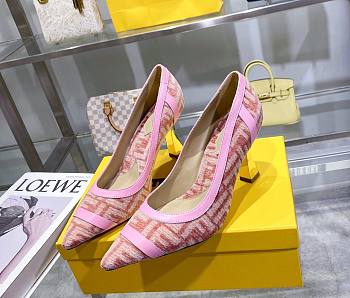 Fendi pink FF heels 