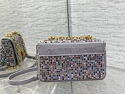 Dior caro crystals multicolor embroidery bag - 6