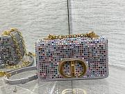 Dior caro crystals multicolor embroidery bag - 4