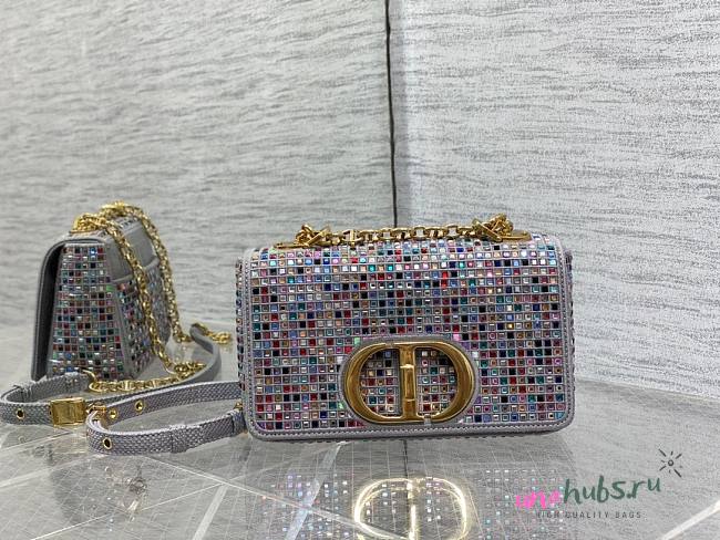 Dior caro crystals multicolor embroidery bag - 1