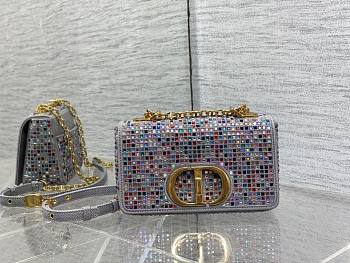 Dior caro crystals multicolor embroidery bag