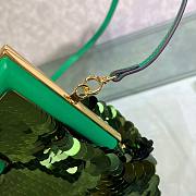 Fendi first green sequinned leather bag - 4