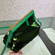 Fendi first green sequinned leather bag - 3