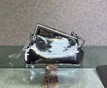 Fendi first silver sequinned leather bag