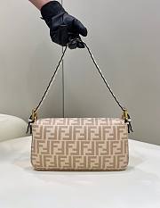 Fendi Baguette 1997 Beige FF wool bag - 3