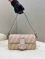 Fendi Baguette 1997 Beige FF wool bag - 6