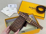 Fendi Baguette 1997 Dark Beige FF wool bag - 5