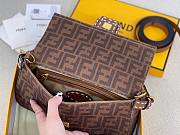 Fendi Baguette 1997 Dark Beige FF wool bag - 6