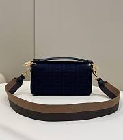 Fendi Baguette Dark blue FF canvas bag - 5