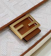 Fendi Baguette white FF canvas bag - 3