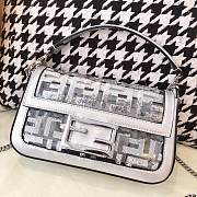 Fendi Silver PVC Transparent Sequin Mini Baguette Bag - 1