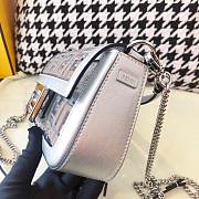 Fendi Silver PVC Transparent Sequin Mini Baguette Bag - 6