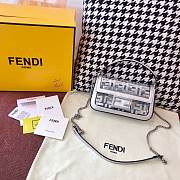 Fendi Silver PVC Transparent Sequin Mini Baguette Bag - 5