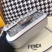 Fendi Silver PVC Transparent Sequin Mini Baguette Bag - 2