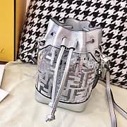 Fendi Silver PVC Transparent Sequin Mini bucket bag - 1