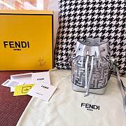 Fendi Silver PVC Transparent Sequin Mini bucket bag - 4