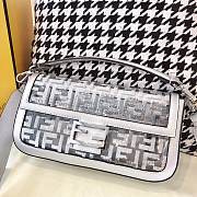 Fendi Silver PVC Transparent Sequin Baguette Bag - 1