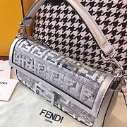 Fendi Silver PVC Transparent Sequin Baguette Bag - 5