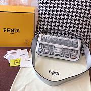 Fendi Silver PVC Transparent Sequin Baguette Bag - 3