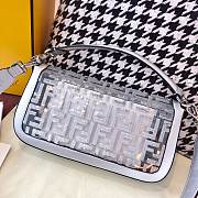 Fendi Silver PVC Transparent Sequin Baguette Bag - 4