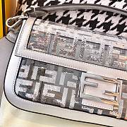 Fendi Silver PVC Transparent Sequin Baguette Bag - 2