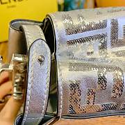 Fendi Silver PVC Transparent Sequin Peekaboo Bag - 6