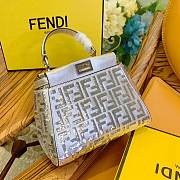 Fendi Silver PVC Transparent Sequin Peekaboo Bag - 3