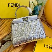 Fendi Silver PVC Transparent Sequin Peekaboo Bag - 2